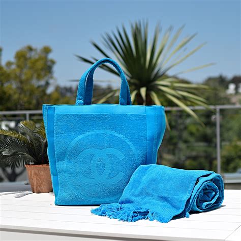 chanel beach tote bag|chanel beach bag with towel.